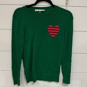 Trina Turk Eastern Luxe Merino wool sweater with heart- cute for Valentines!!